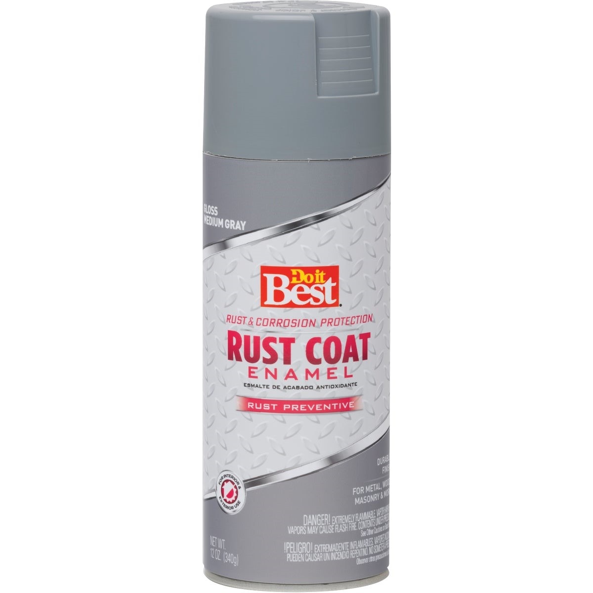 Rust Coat Gloss Medium Gray 12 Oz. Anti-Rust Spray Paint