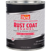 Rust Coat Oil-Based Gloss Enamel, Black, 1 Qt.