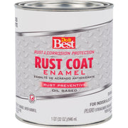 Rust Coat Oil-Based Gloss Enamel, White, 1 Qt.