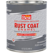 Rust Coat Oil-Based Gloss Enamel, Medium Gray, 1 Qt.