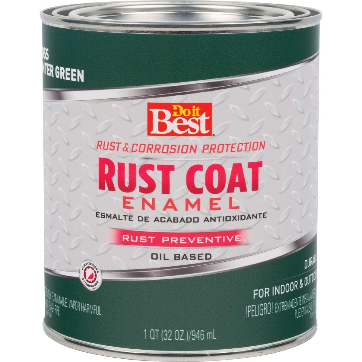 Rust Coat Oil-Based Gloss Enamel, Hunter Green, 1 Qt.