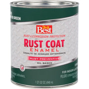 Rust Coat Oil-Based Gloss Enamel, Hunter Green, 1 Qt.
