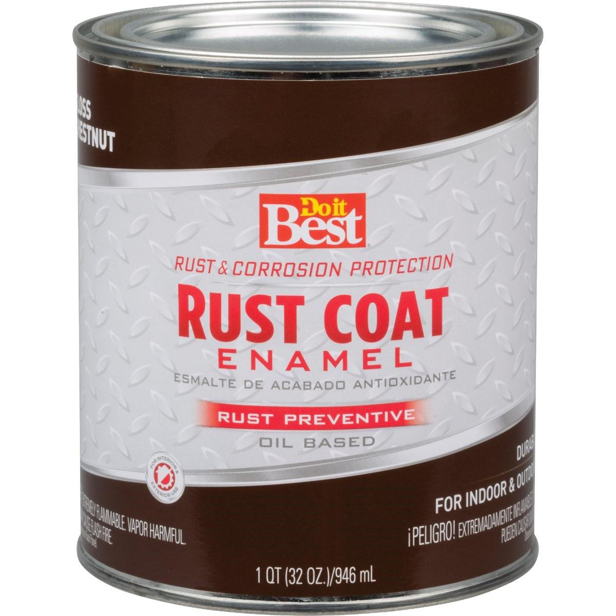 Rust Coat Oil-Based Gloss Enamel, Chestnut, 1 Qt.
