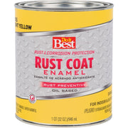 Rust Coat Oil-Based Gloss Enamel, Bright Yellow, 1 Qt.