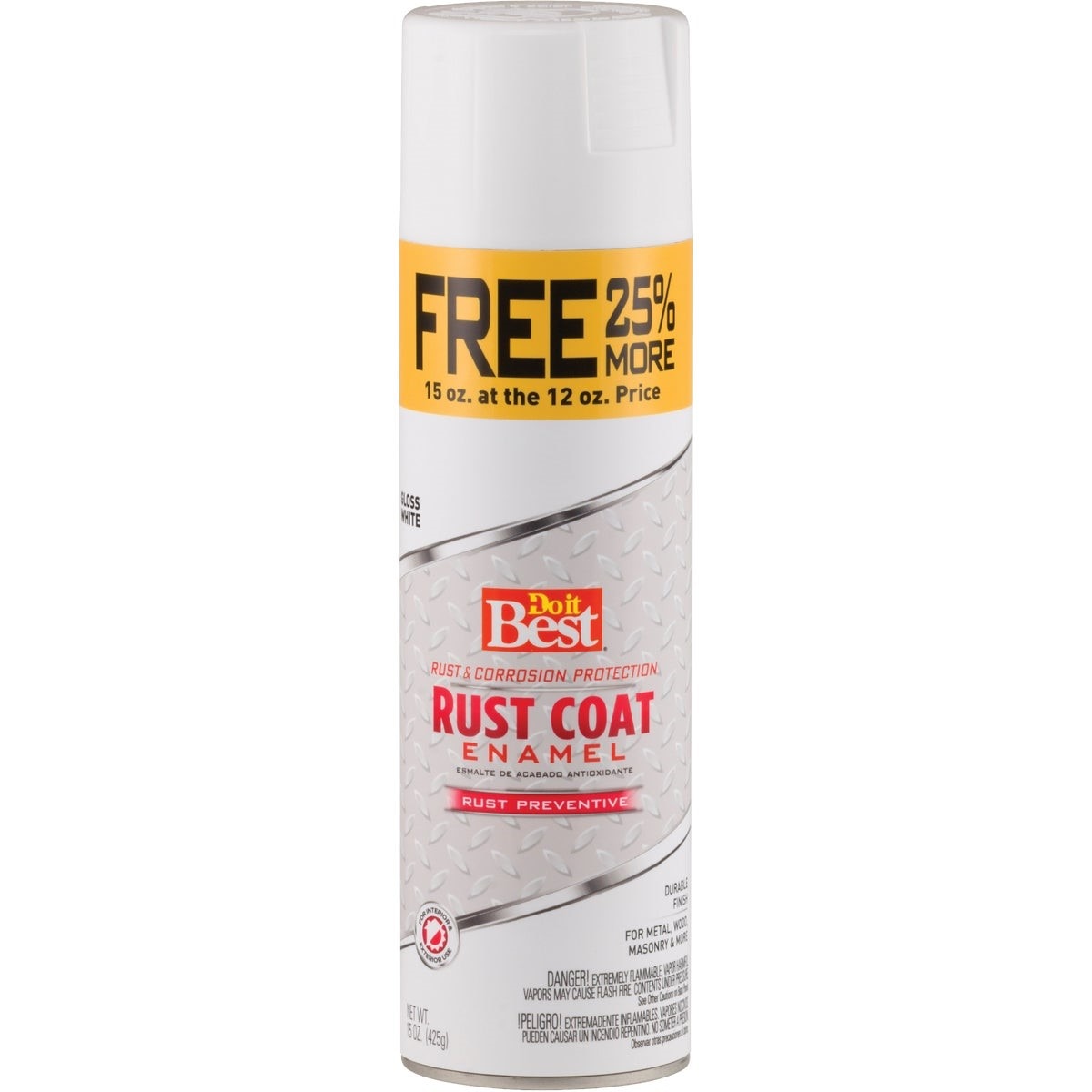Rust Coat Enamel Gloss White 15 Oz. Anti-Rust Spray Paint