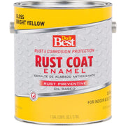 Rust Coat Oil-Based Gloss Enamel, Bright Yellow, 1 Gal.
