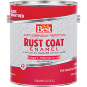 Rust Coat Oil-Based Gloss Enamel, Bright Red, 1 Gal.