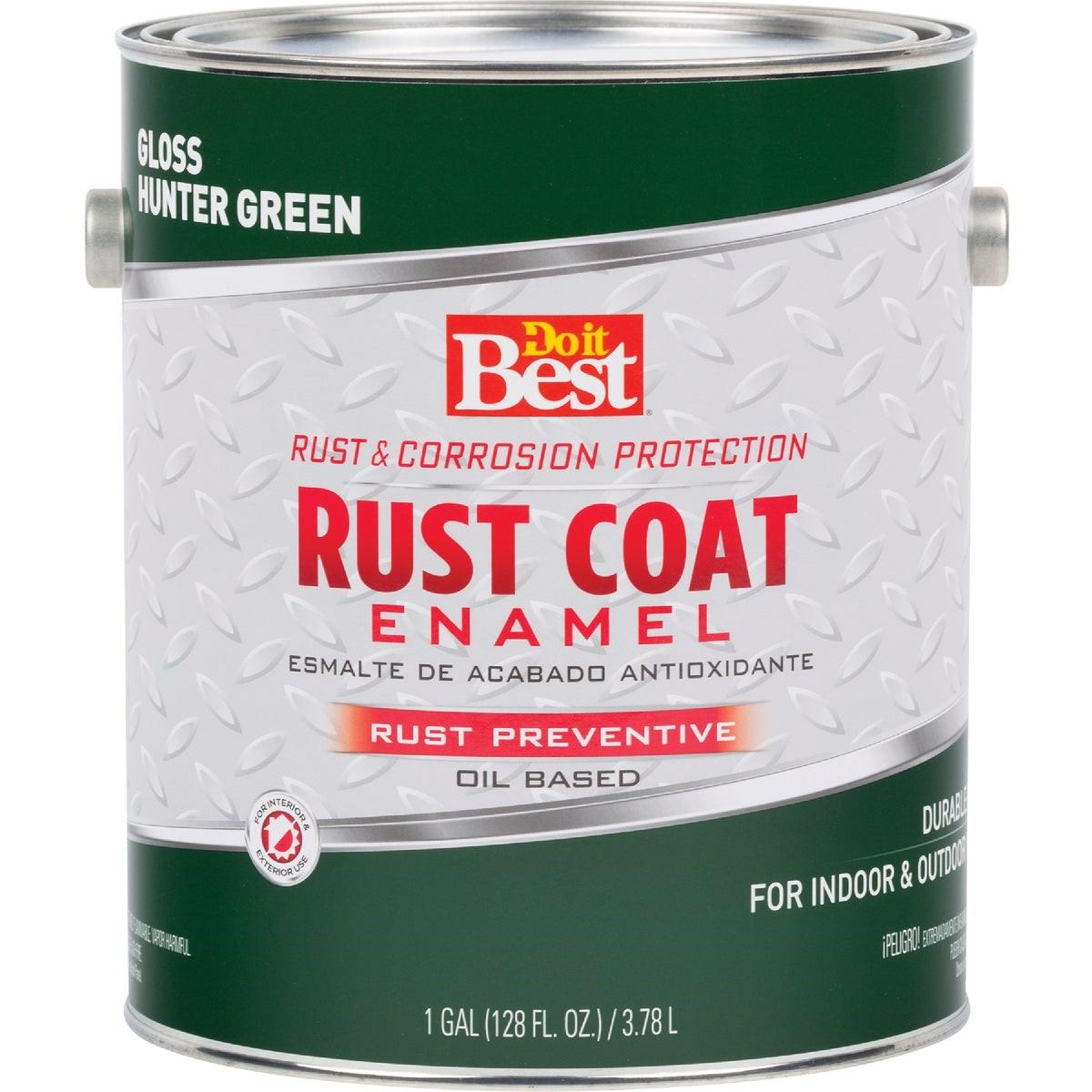 Rust Coat Oil-Based Gloss Enamel, Hunter Green, 1 Gal.