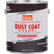 Rust Coat Oil-Based Flat Enamel, Black, 1 Gal.