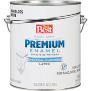 Fast Dry Acrylic Latex Gloss Premium Enamel, White, 1 Gal.