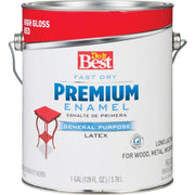 Fast Dry Acrylic Latex Gloss Premium Enamel, Red, 1 Gal.