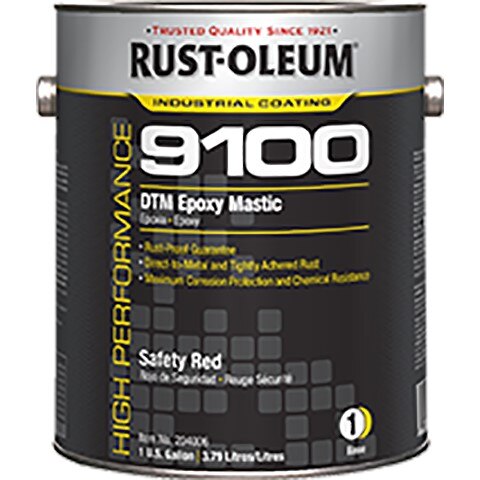 Coating, 9100, 1 gal, Safety Red, Gloss, High Performance