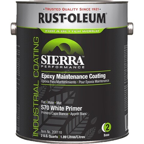 Primer, S70, 1 gal, White, Flat, Epoxy Acrylic, Water