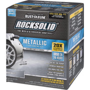 Rust-Oleum RockSolid Metallic Floor Coating Kit, Silver, 70 Oz.