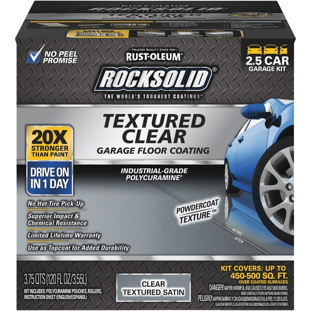 Rust-Oleum RockSolid Textured Topcoat Floor Coating Kit, Clear, 120 Oz.