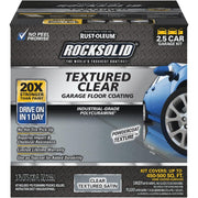 Rust-Oleum RockSolid Textured Topcoat Floor Coating Kit, Clear, 120 Oz.