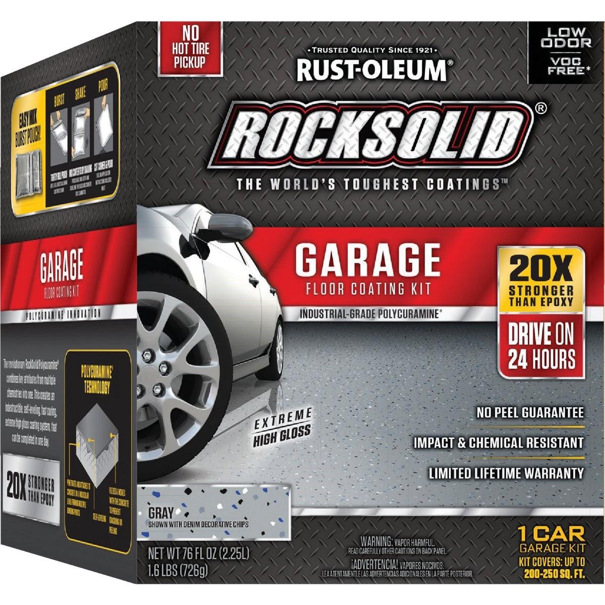 Rust-Oleum RockSolid Low VOC Garage Floor Coating Kit, Gray, 76 Oz.