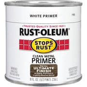 Rust-Oleum Stops Rust Clean Metal Primer, White, 1/2 Pt.