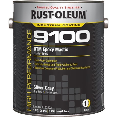 Coating, 9100, 1 gal, Silver Gray, Gloss, High Performance