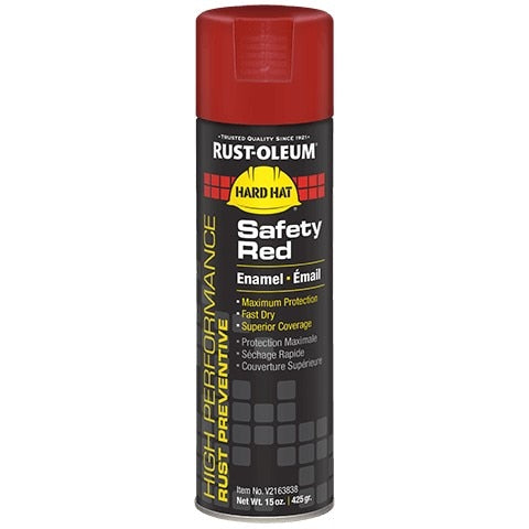 Spray Paint, V2100, 15 oz, Aerosol, Spray, Safety Red