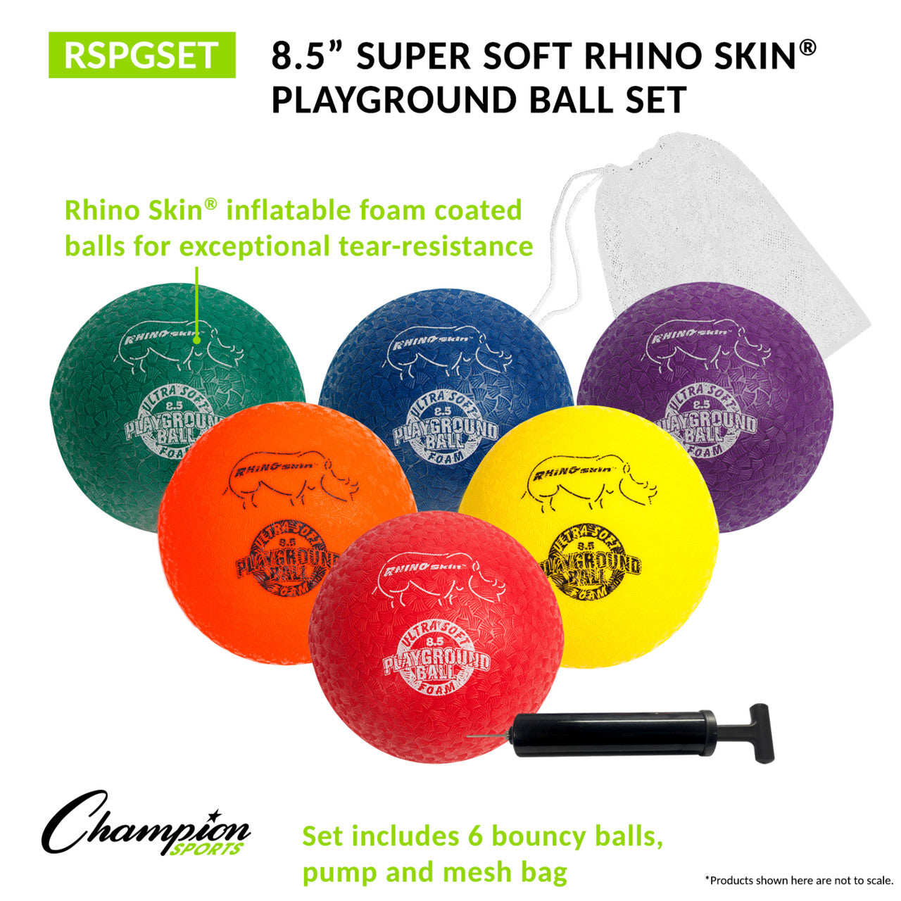 8.5"  Soft Rhino Skin Playground Ball Set