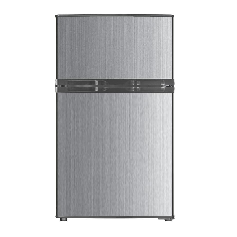 Impecca RC-2311 3.1 Cu. Ft. Compact Double Door Refrigerator, Stainless Look