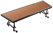 NPS® 18" x 66" x 16" Tapered Standing Choral Riser, Hardboard, Frame Color: Black