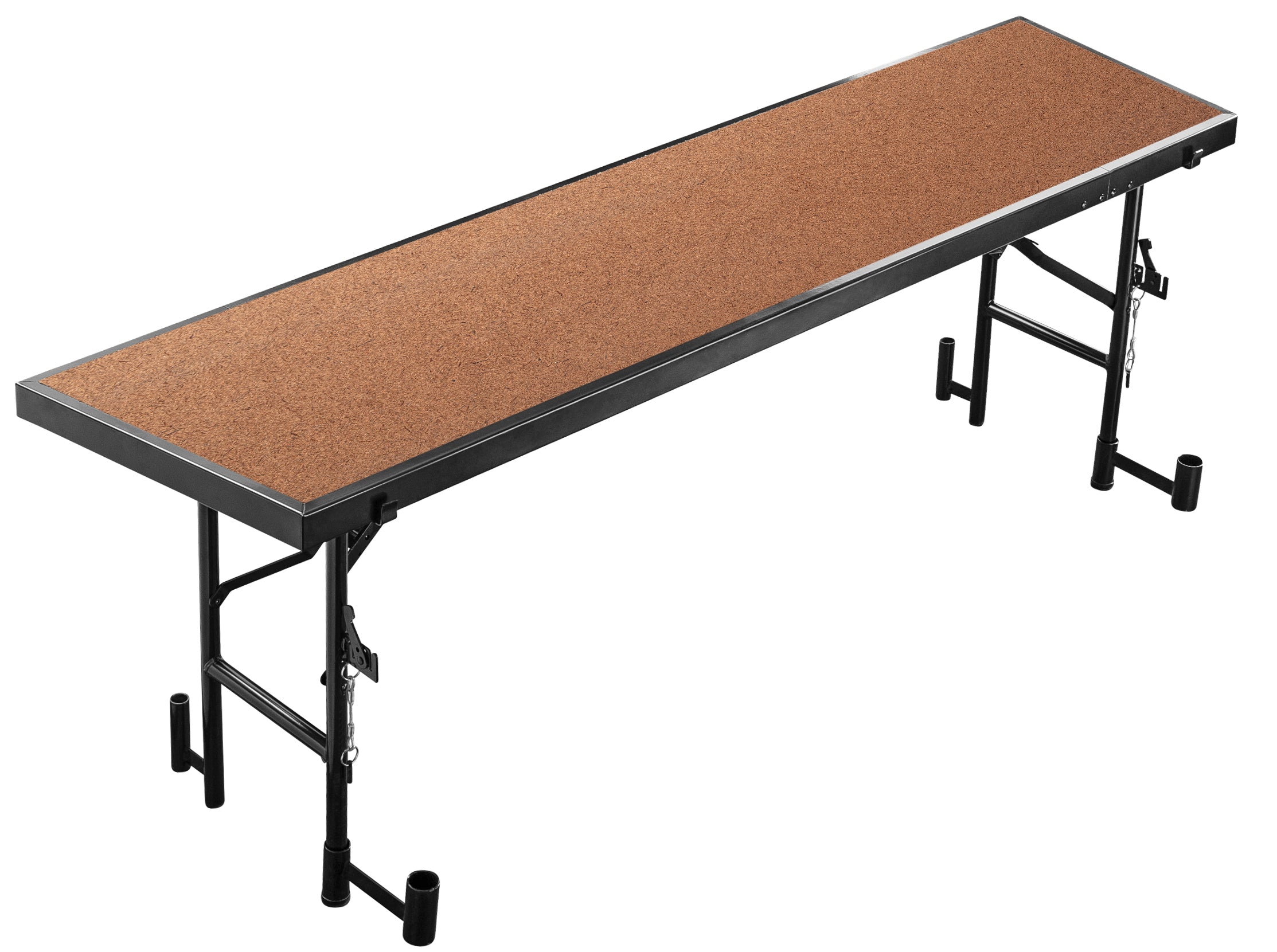 NPS® 18" x 72" x 24" Tapered Standing Choral Riser, Hardboard, Frame Color: Black