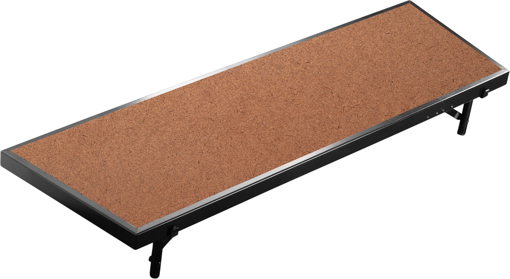 NPS® 18" x 60" x 8 Tapered Standing Choral Riser, Hardboard, Frame Color: Black