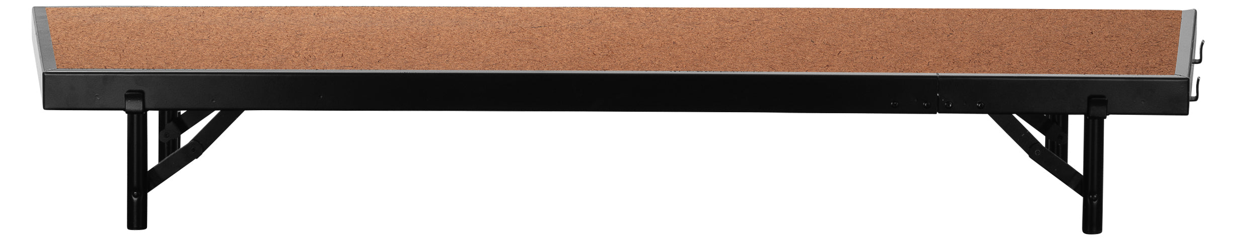 NPS® 18" x 60" x 8 Tapered Standing Choral Riser, Hardboard, Frame Color: Black