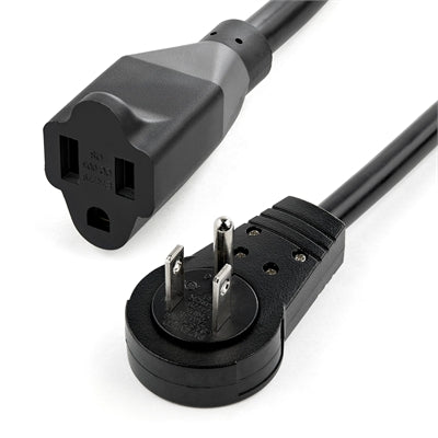 StarTech.com Rotating Flat Plug Extension Cord, 10', Black