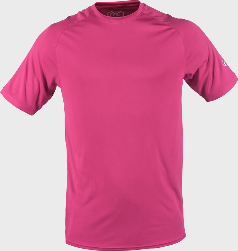 Rawlings Youth Crew Neck Short Sleeve Jersey - Extra Large - Hot Pink