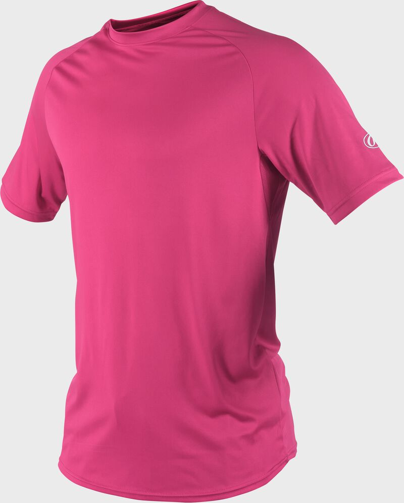 Rawlings Youth Crew Neck Short Sleeve Jersey - Small - Hot Pink