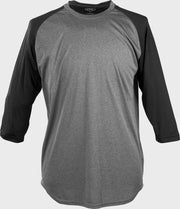 Rawlings Adult Three-Quarter Sleeve Performance Jersey - Medium - Black