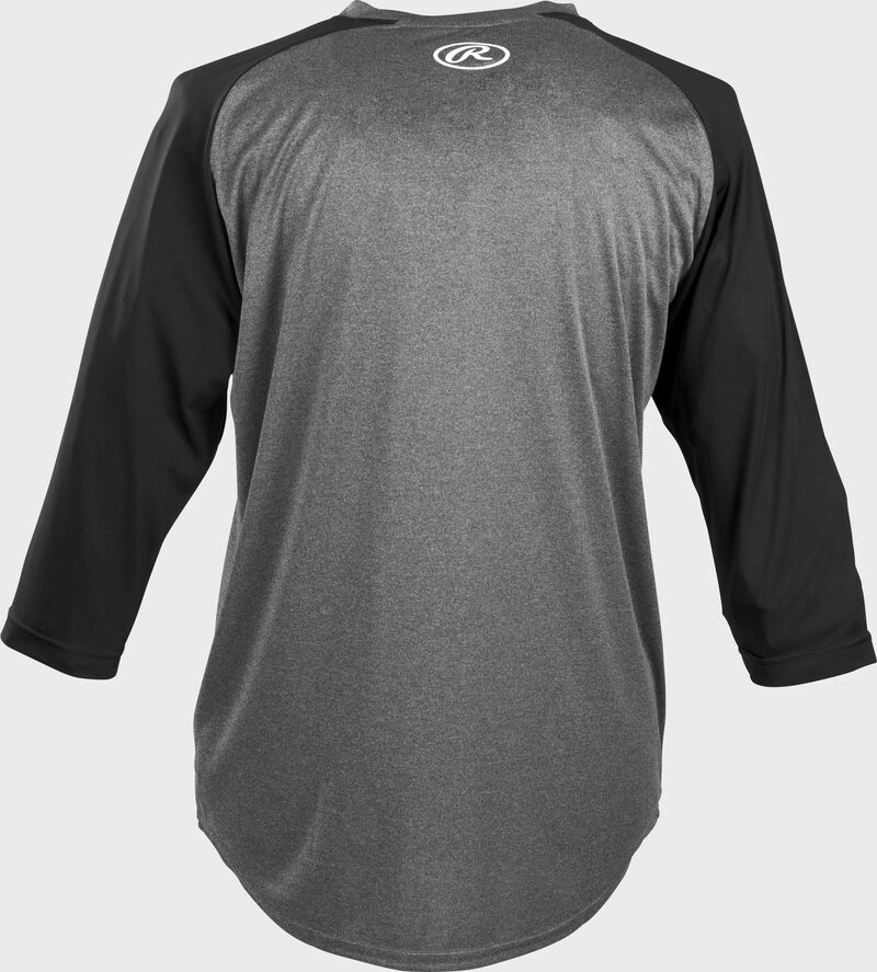 Rawlings Youth Three-Quarter Sleeve Performance Jersey - Large - Black