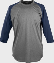 Rawlings Adult Three-Quarter Sleeve Performance Jersey - Large - Navy