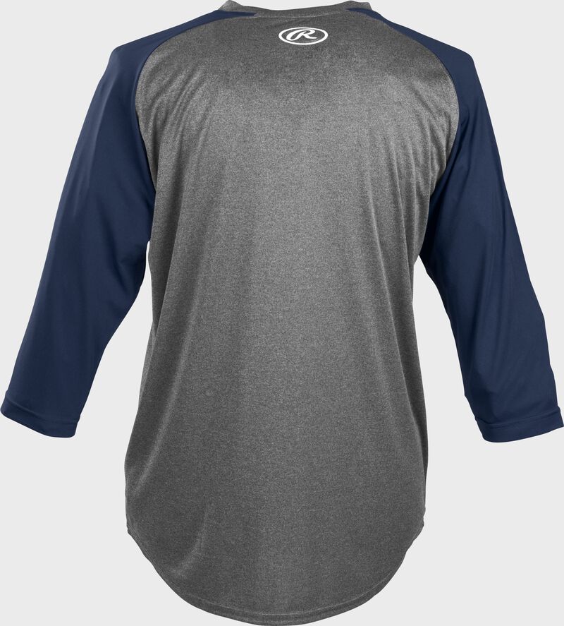 Rawlings Youth Three-Quarter Sleeve Performance Jersey - Extra Large - Navy