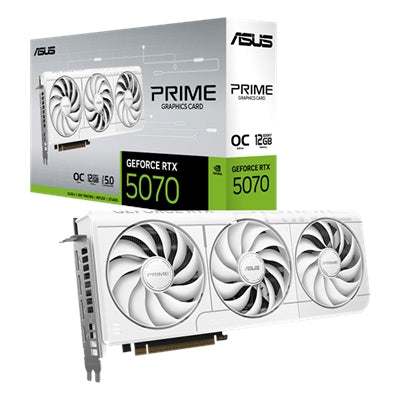 ASUS - PRIME GeForce RTX 5070 12GB GDDR7 PCI Express 5.0 X16 ATX Graphics Card DLSS 4.0 PRIME-RTX5070-O12G-WHITE