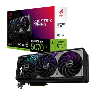 ASUS - ROG Strix NVIDIA GeForce RTX 5070 Ti OC Edition 16GB GDDR7 PCI Express 5.0 Graphics Card - Black
