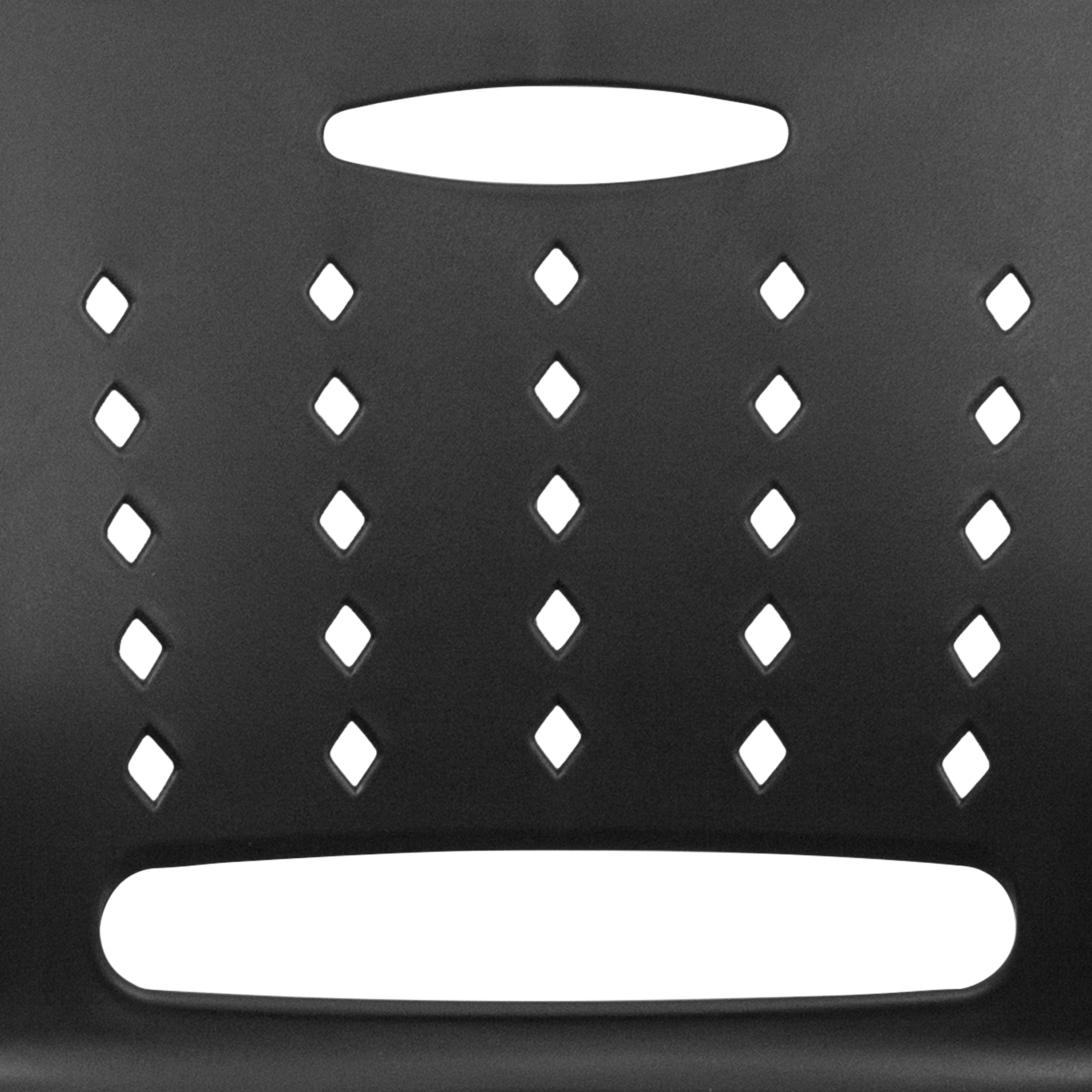 HERCULES Series 881 lb. Capacity Black Sled Base Stack Chair with Air-Vent Back