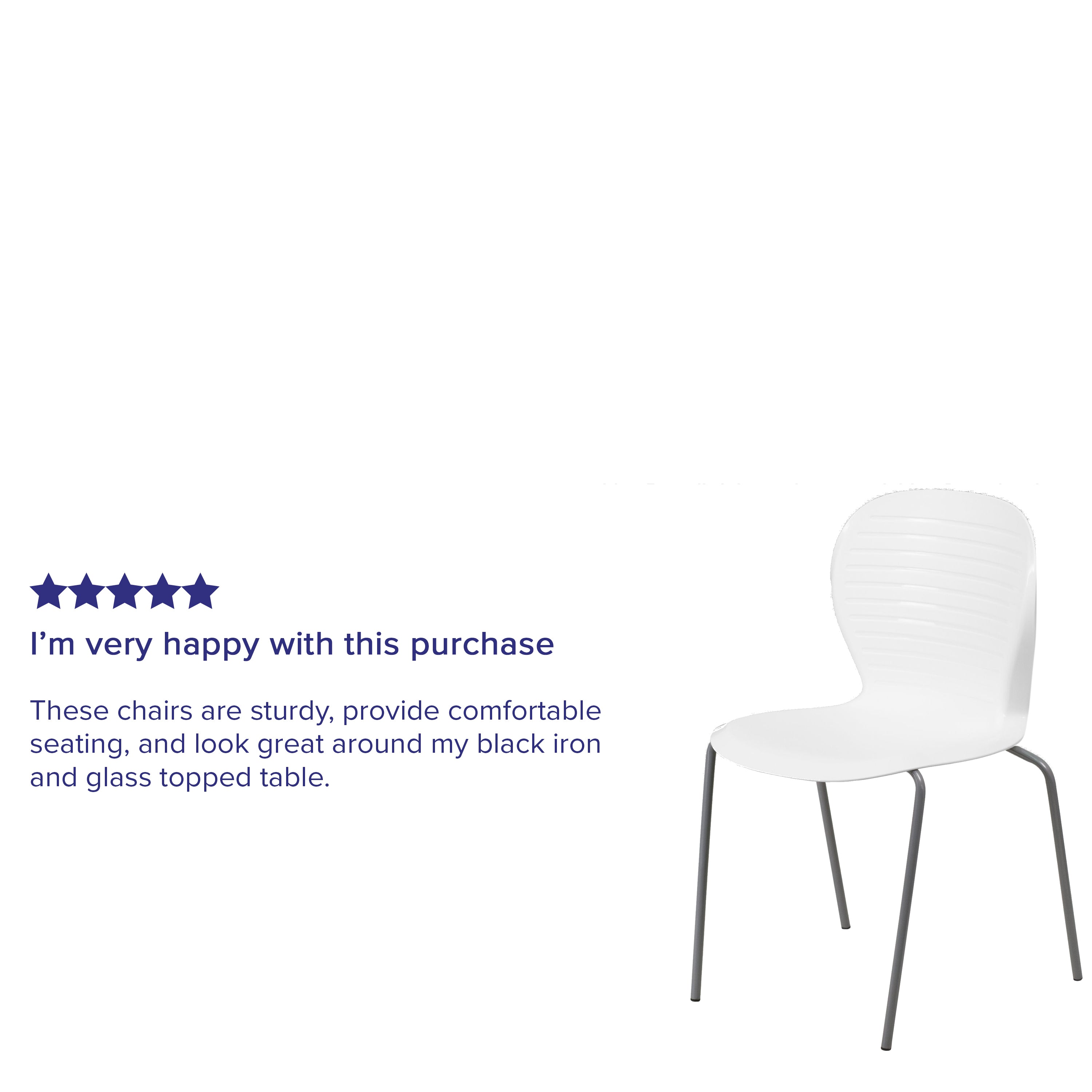 HERCULES Series 551 lb. Capacity White Stack Chair