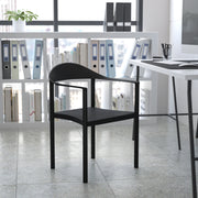 HERCULES Series 1000 lb. Capacity Black Plastic Cafe Stack Chair