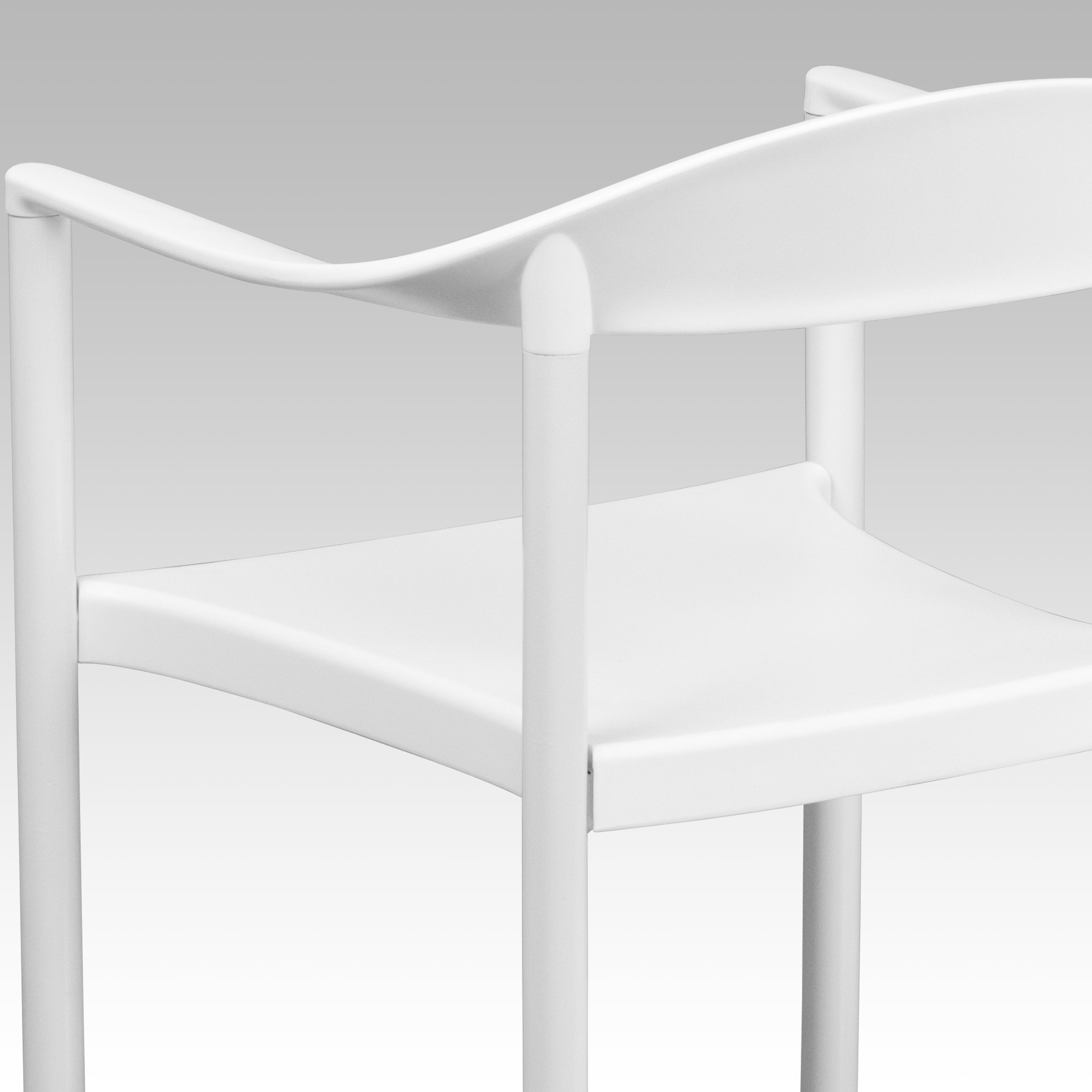 HERCULES Series 1000 lb. Capacity White Plastic Cafe Stack Chair
