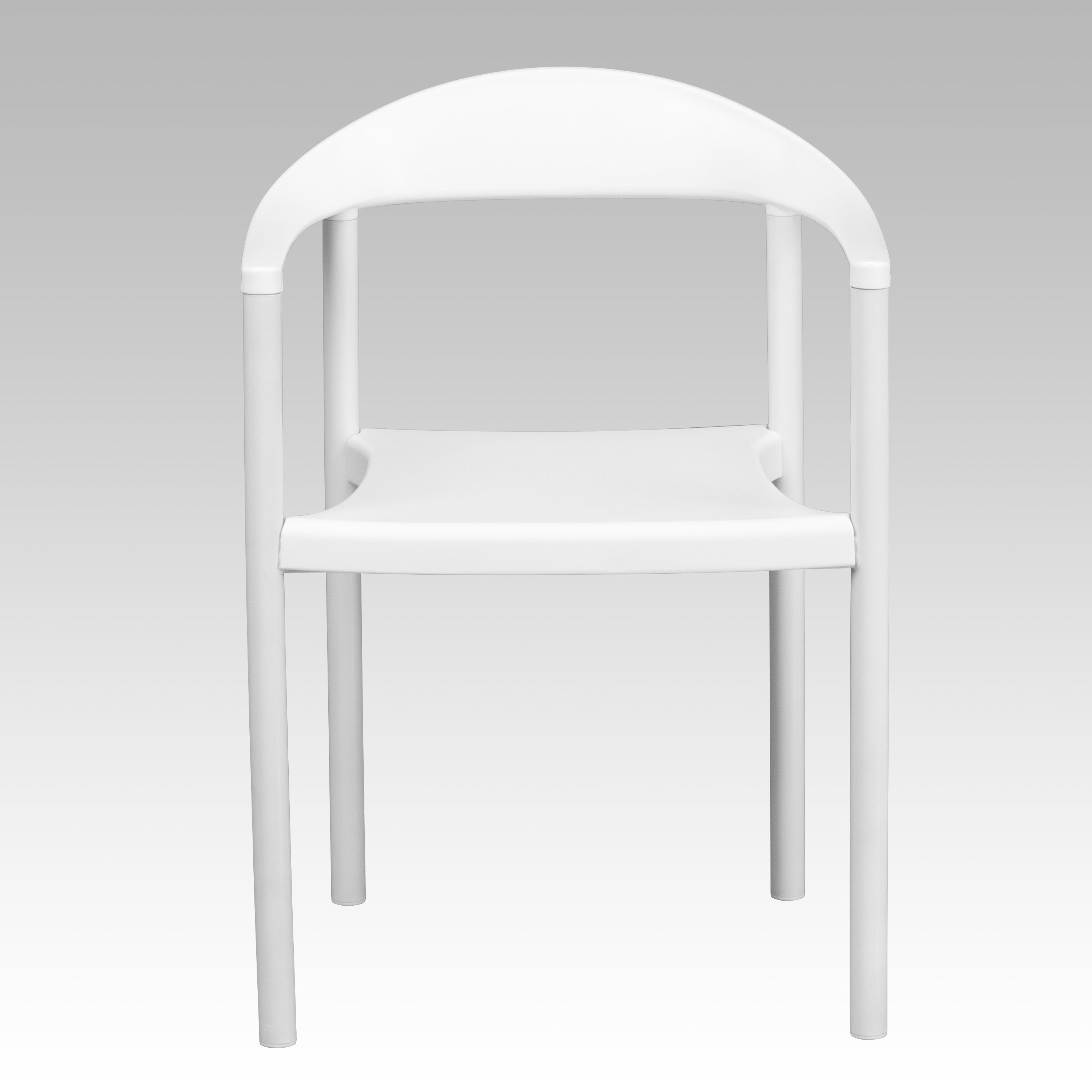 HERCULES Series 1000 lb. Capacity White Plastic Cafe Stack Chair