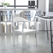 HERCULES Series 1000 lb. Capacity White Plastic Cafe Stack Chair