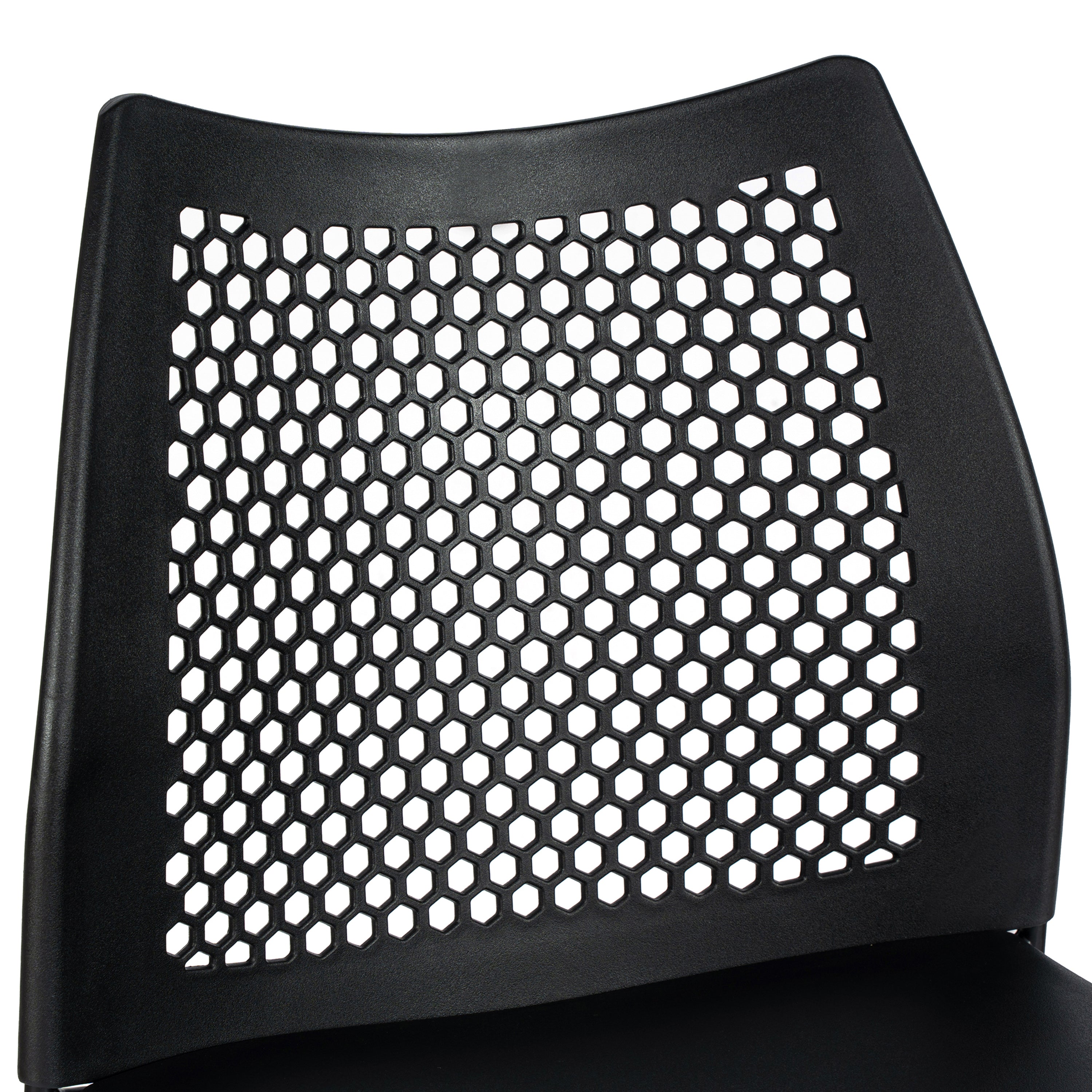 HERCULES Stack Bar Stool with Air-Vent Back and Powder Coated Sled Base