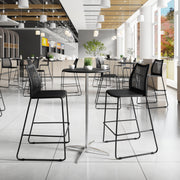 HERCULES Stack Bar Stool with Air-Vent Back and Powder Coated Sled Base