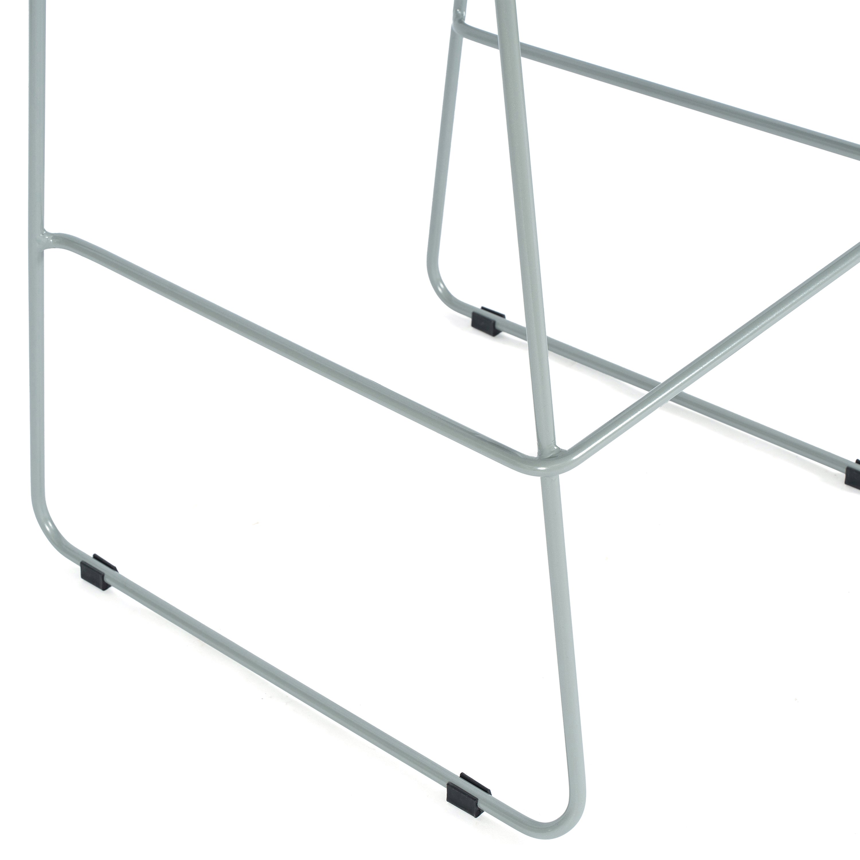 HERCULES Navy Stack Bar Stool with Air-Vent Back and Gray Powder Coated Sled Base