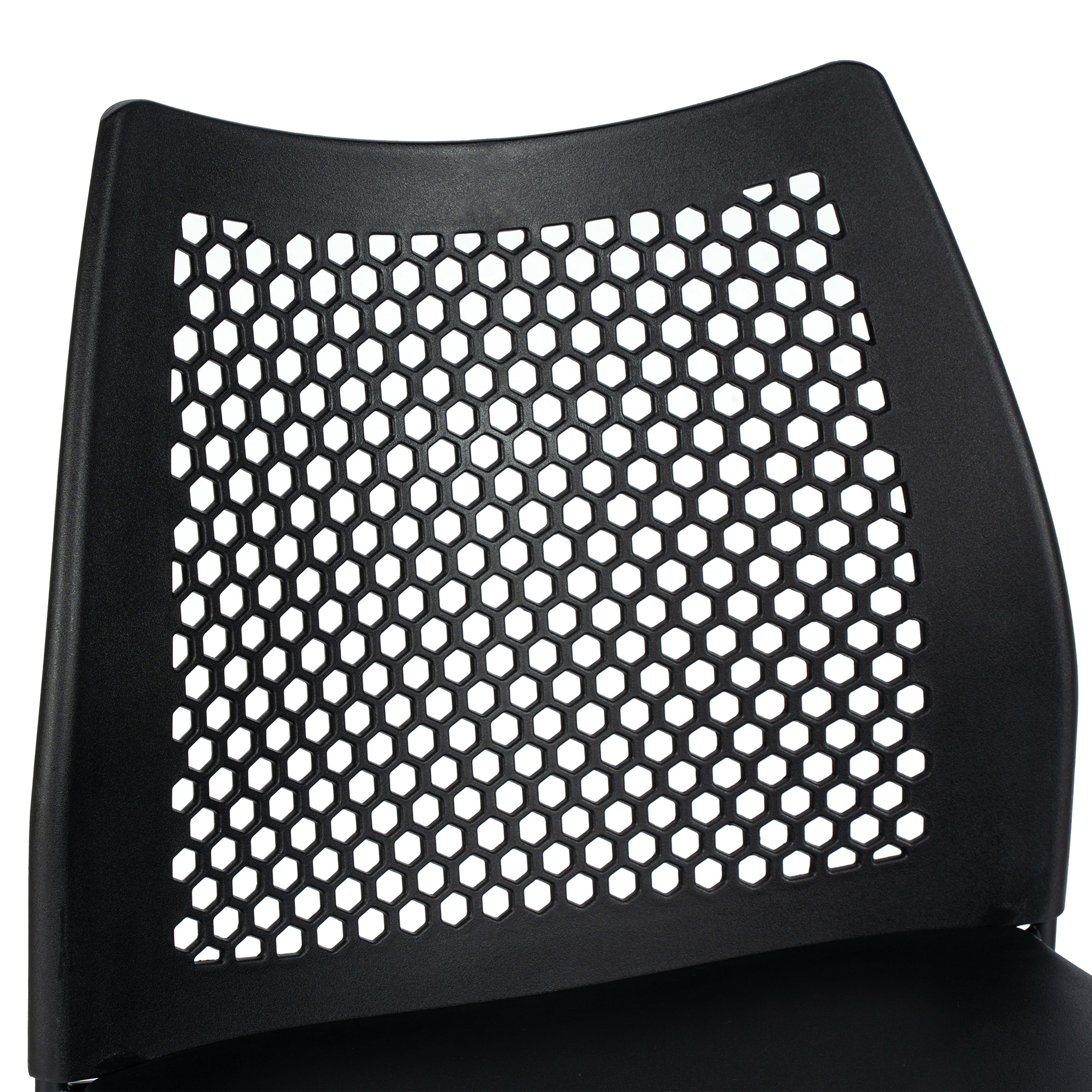 HERCULES Stack Counter Stool with Air-Vent Back and Powder Coated Sled Base