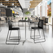 HERCULES Stack Counter Stool with Air-Vent Back and Powder Coated Sled Base
